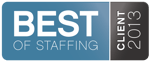 2013 Best of Staffing - Client Award