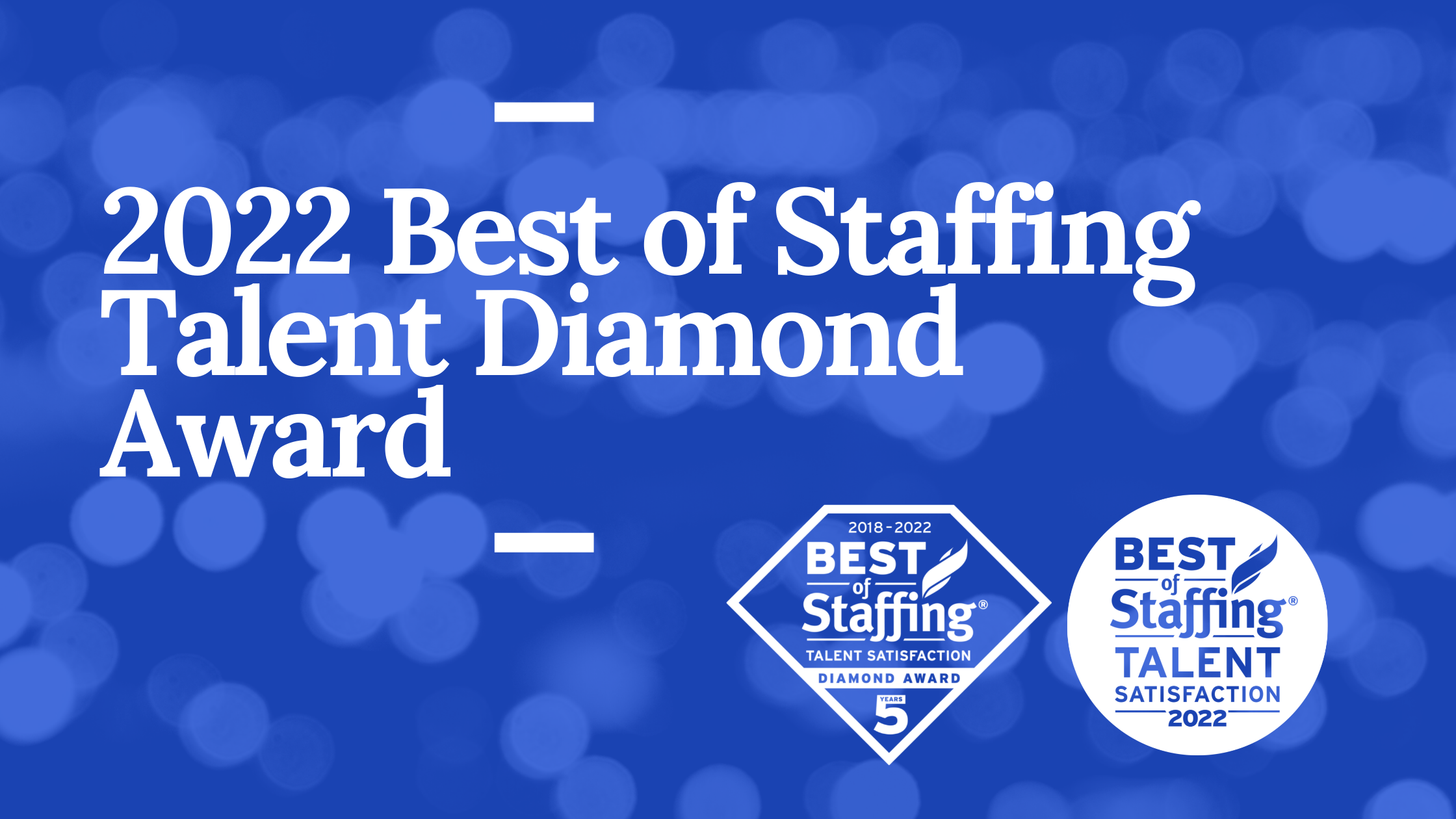 2022 Best of Staffing Talent Diamond Award - Banner
